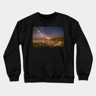 Milky Way over Pwlldu Bay, Gower Crewneck Sweatshirt